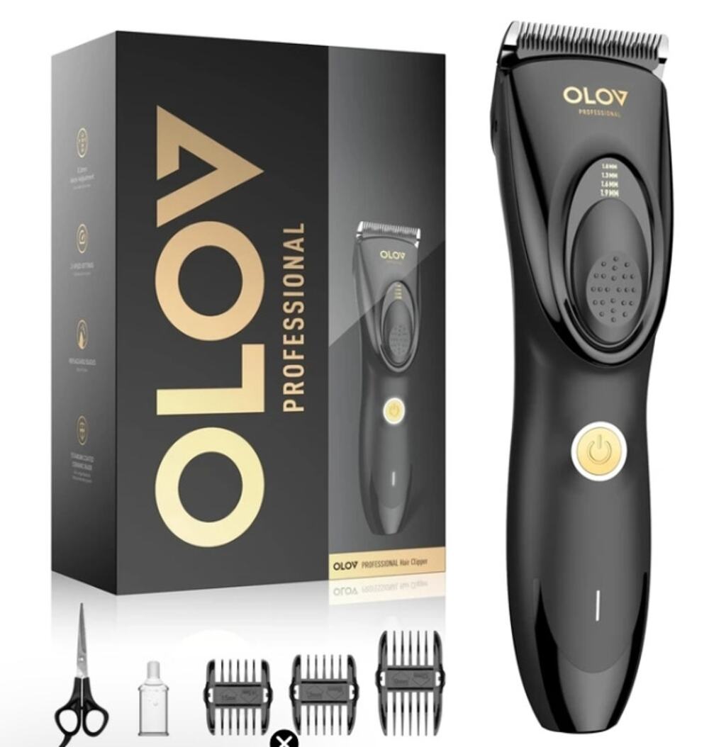 OLOV PROFESSIONAL Hair Clippers, Cordless, Adjustable Settings, NWT Open Box
